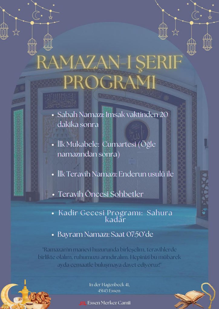 Ramazan-ı Şerif Programı (برنامج رمضان الشريف, Ramadan-Programm)