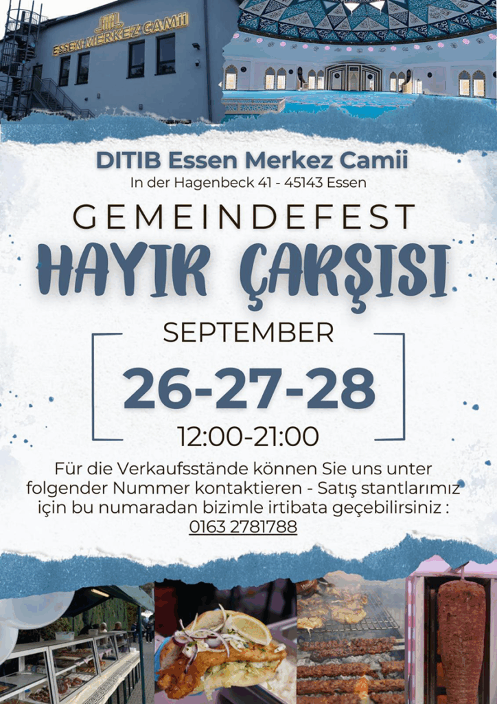 Gemeindefest vom 26. bis 28. September 2025 (12:00 – 21:00 Uhr)