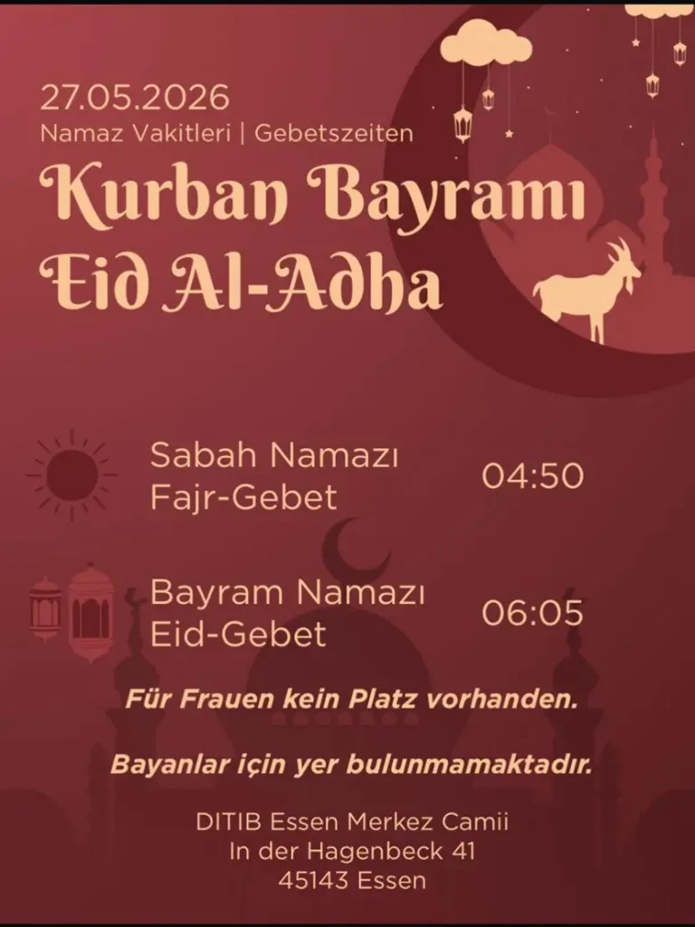 Kurban Bayramı-Gebet 2026 (Salat al-Eid al-Adha)