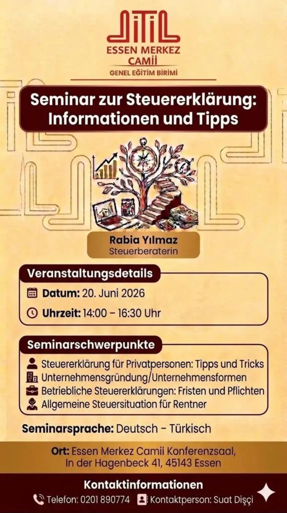 Seminar zur Steuererklärung 2026 | Vergi Beyanı Semineri 2026